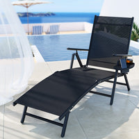 Sun Lounge Outdoor Lounger Recliner Chair Foldable Patio Furniture Kings Warehouse