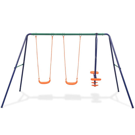 Swing Set with 4 Seats Orange Kings Warehouse