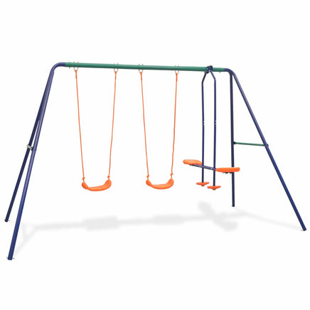 Swing Set with 4 Seats Orange Kings Warehouse