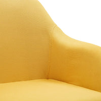 Swivel Dining Chair Yellow Fabric Kings Warehouse 