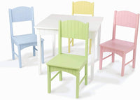 Table & 4 Pastel Chairs set for kids Kings Warehouse 