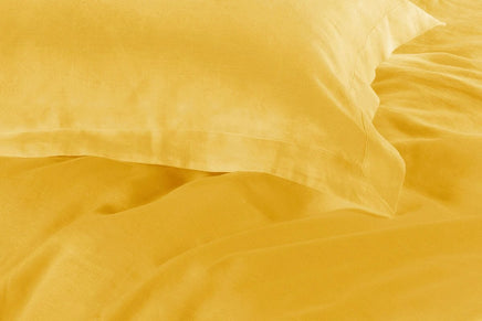 Tailored 1000TC Ultra Soft Queen Size Yellow Duvet Doona Quilt Cover Set Kings Warehouse