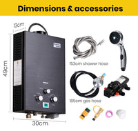 Thermomate Outdoor Water Heater Gas Camping Hot Portable Tankless Shower Pump Kings Warehouse 