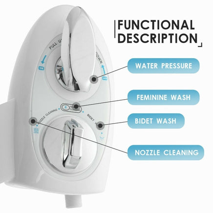 Toilet Bidet Seat Spray Hygiene Water Wash Clean Sanitation Bathroom Attachment Kings Warehouse
