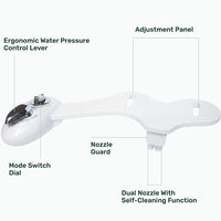 Toilet Bidet Seat Spray Hygiene Water Wash Clean Sanitation Bathroom Attachment Kings Warehouse
