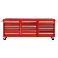 Tool Trolley with 21 Drawers Steel Red Kings Warehouse 