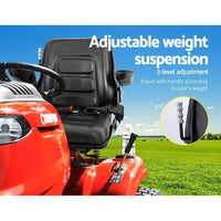 Tractor Seat with Armrest Forklift Excavator Bulldozer Universal Suspension Backrest Truck Chair black Auto Accessories > Auto Accessories Others Kings Warehouse