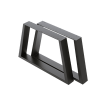 Trapezium-Shaped Table Bench Desk Legs Retro Industrial Design Fully Welded - Black Kings Warehouse 