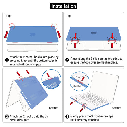 Turquoise MacBook Pro 13 Inch Case 2016-2023 M1 M2 A2338 A2289 A2251 A2159 Hard Shell Case Keyboard Cover Kings Warehouse
