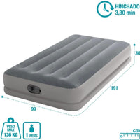 Twin Dura-Beam Prestige Air Bed Built-In USB Electric Pump for Easy Inflation and Deflation Kings Warehouse