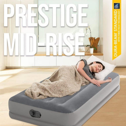 Twin Dura-Beam Prestige Air Bed Built-In USB Electric Pump for Easy Inflation and Deflation Kings Warehouse