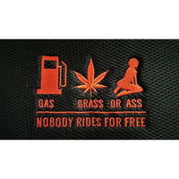 Universal 60/25 Airbag Front Seat Cover Nobody Rides For Free - Red Kings Warehouse