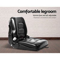 Universal Forklift Seat Tractor Excavator Truck Bobcat Leather Backrest Kings Warehouse