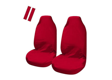 Universal Pulse Throwover Front Seat Covers - Bonus Seat Belt Buddies | Red Kings Warehouse