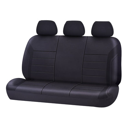 Universal Ultra Light Neoprene Rear Seat Covers Size 06/08H | Black/Black Kings Warehouse