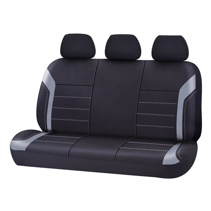 Universal Ultra Light Neoprene Rear Seat Covers Size 06/08H | Black/Grey Kings Warehouse