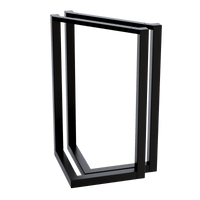 V Shaped Table Bench Desk Legs Retro Industrial Design Fully Welded - Black Kings Warehouse