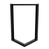 V Shaped Table Bench Desk Legs Retro Industrial Design Fully Welded - Black Kings Warehouse