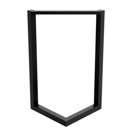 V Shaped Table Bench Desk Legs Retro Industrial Design Fully Welded - Black Kings Warehouse