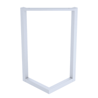 V Shaped Table Bench Desk Legs Retro Industrial Design Fully Welded - White dining Kings Warehouse