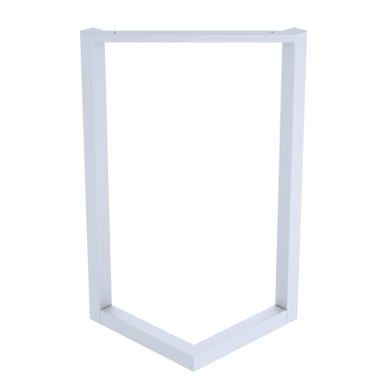 V Shaped Table Bench Desk Legs Retro Industrial Design Fully Welded - White dining Kings Warehouse