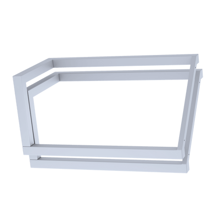 V Shaped Table Bench Desk Legs Retro Industrial Design Fully Welded - White dining Kings Warehouse