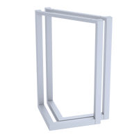 V Shaped Table Bench Desk Legs Retro Industrial Design Fully Welded - White dining Kings Warehouse