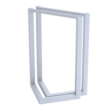 V Shaped Table Bench Desk Legs Retro Industrial Design Fully Welded - White dining Kings Warehouse