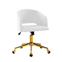 Velvet Office Chair Fabric Computer Chairs Armchair Vintage Work Study Home White Office Supplies Kings Warehouse 