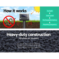 Vermitrap Set of 4 Ultrasonic Solar Powered Snake Repellent Garden Tools Kings Warehouse