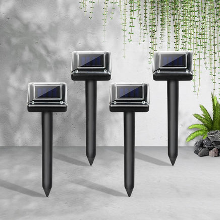 Vermitrap Set of 4 Ultrasonic Solar Powered Snake Repellent Garden Tools Kings Warehouse