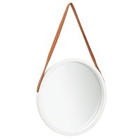 Wall Mirror with Strap 50 cm White Kings Warehouse 