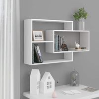 Wall Shelves High Gloss White 104x20x60 cm