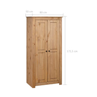 Wardrobe 80x50x171.5 cm Solid Pine Panama Range bedroom furniture Kings Warehouse 