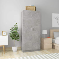 Wardrobe Concrete Grey 80x52x180 cm