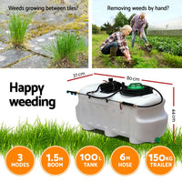 Weed Sprayer 100L Tank with Trailer Home & Garden > Garden Tools Kings Warehouse