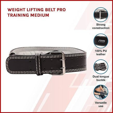 Weight Lifting Belt Pro Training Medium Kings Warehouse