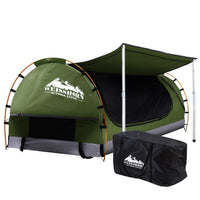 Weisshorn Double Swag Camping Swags Canvas Free Standing Dome Tent Celadon Camping Supplies Kings Warehouse