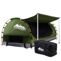 Weisshorn Double Swag Camping Swags Canvas Free Standing Dome Tent Celadon Camping Supplies Kings Warehouse 