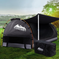 Weisshorn Double Swag Camping Swags Canvas Free Standing Dome Tent Dark Grey Outdoor Kings Warehouse