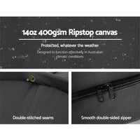 Weisshorn Double Swag Camping Swags Canvas Free Standing Dome Tent Dark Grey Outdoor Kings Warehouse