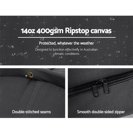 Weisshorn Double Swag Camping Swags Canvas Free Standing Dome Tent Dark Grey Outdoor Kings Warehouse