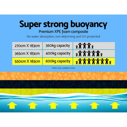 Weisshorn Floating Mat Water Slide Park Stand Up Paddle Pool Sea 550cm Pool & Accessories Kings Warehouse