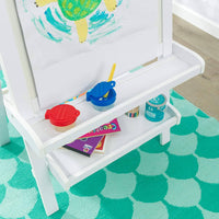 White Deluxe Wood Easel set for kids Kings Warehouse