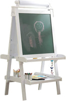 White Deluxe Wood Easel set for kids Kings Warehouse