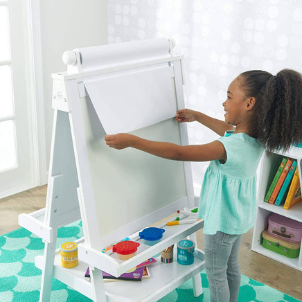 White Deluxe Wood Easel set for kids Kings Warehouse