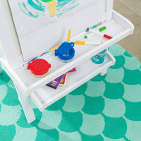White Deluxe Wood Easel set for kids Kings Warehouse