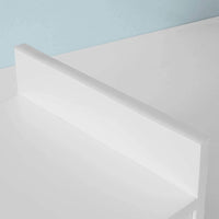 White Monitor Stand Desk Organizer with 2 Drawers Kings Warehouse