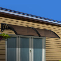 Window Door Awning Outdoor Canopy SunShield Patio 1mx2.4m DIY Brown KingsWarehouse 