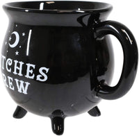 Witches Brew Black Cauldron Coffee Mug Cup With Moon & Stars Kings Warehouse